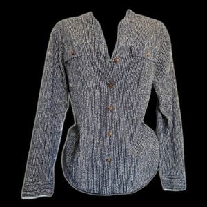 LL Bean Organic Cotton Button Down Blouse Small